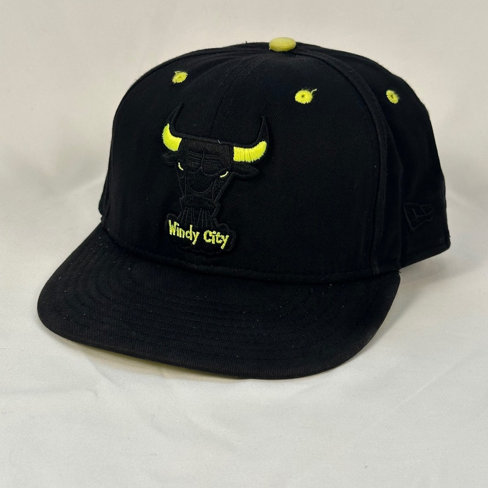 Chicago Bulls Windy City New Era Snapback Hat Mens OSFM Black NBA HWC 9FIFTY